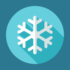 A simple yet elegant snowflake icon, perfect for winter-themed designs, websites, and apps.  This vector illustration is ideal for creating a clean and modern aesthetic.