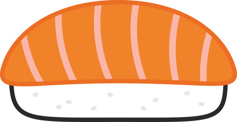 Delicious Salmon Nigiri sushi icon.