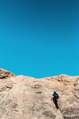 hiking in the mountains