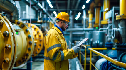 engineer whit factory treme yellow color