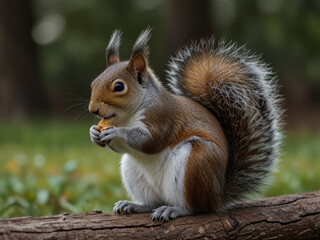 Squirrel full body isolate on transparency background PNG
