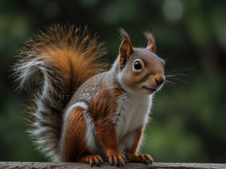 Squirrel full body isolate on transparency background PNG