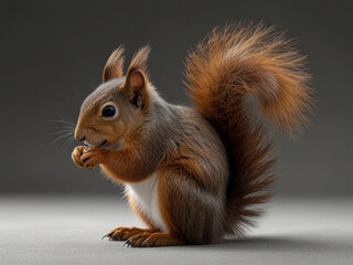 Squirrel full body isolate on transparency background PNG