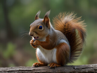 Fototapeta premium Squirrel full body isolate on transparency background PNG