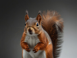 Obraz premium Squirrel full body isolate on transparency background PNG