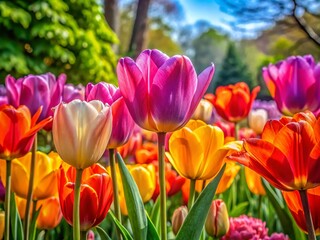 Obraz premium Vibrant Tulip Clip Art for Spring Designs and Decorations