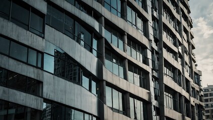 Fototapeta premium Modern high-rise office building exterior
