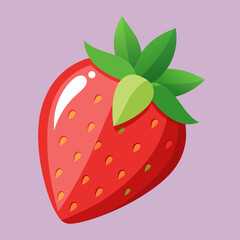 strawberry on a white