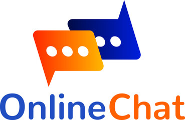 Chat online symbol gradient color style