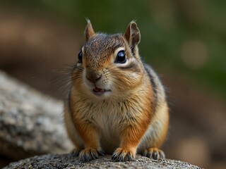 Obraz premium Adorable chipmunk close-up.