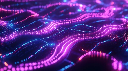 Abstract Purple and Blue Bokeh Background