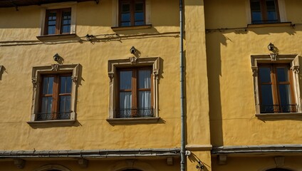 Obraz premium Architectural detail in Sibiu, Romania.