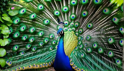 Obraz premium peacock showing its feathers