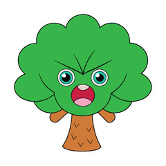 Expressive angry tree character cartoon illustration, perfect for campaigns, branding, and t-shirt designs. This nature-inspired graphic icon adds bold, memorable charm to any project.