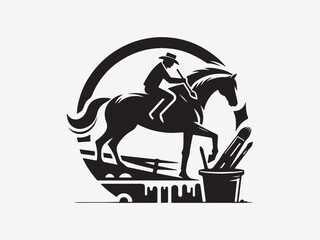 Fototapeta premium Horse Vector Illustration logo icon silhouette style