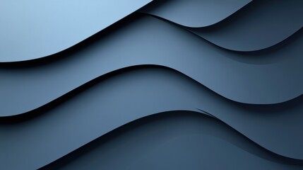 Abstract Blue Curved Shapes Background