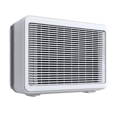 Air conditioning unit, white isolate background transparent background.