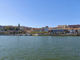 The view of Portugalete riverside, Basque country, Spain