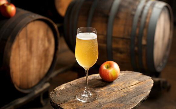 Asturias cider, fermented and aged in oak barrel. Asturian specialties.