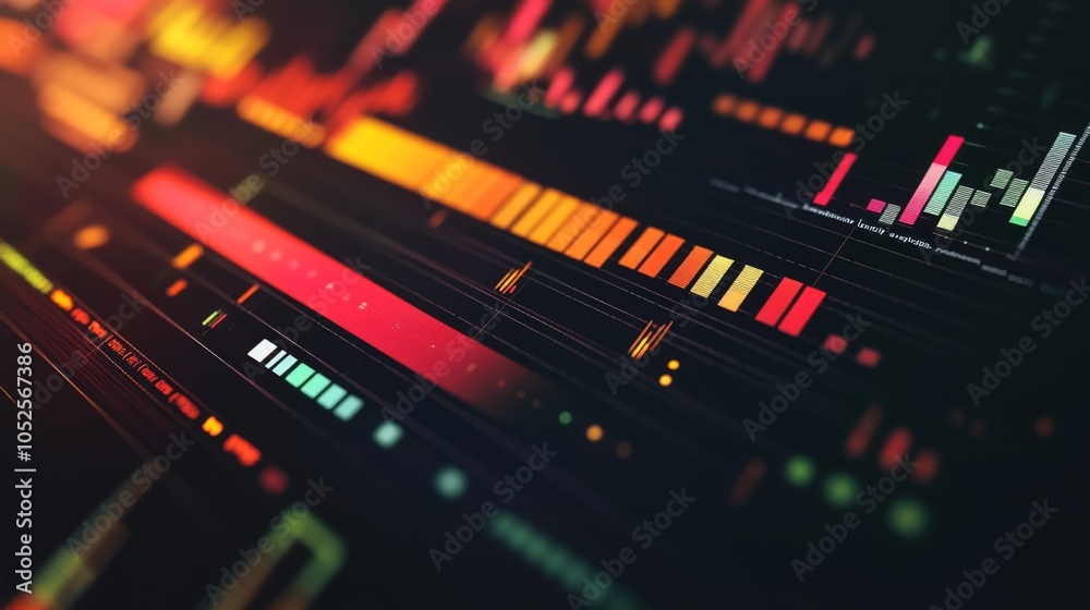 Poster colorful data visualization for business insights