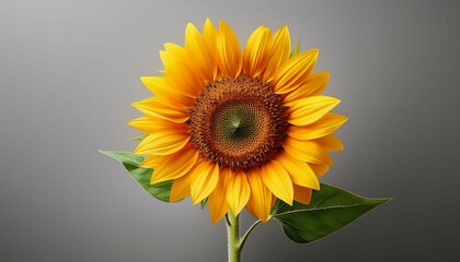 Obraz premium sunflower on a white background