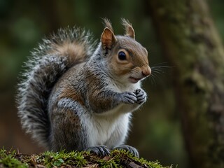 Obraz premium Grey squirrel in the UK.