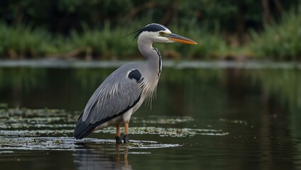 Fototapeta premium Grey heron (Ardea cinerea).