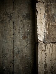Grunge wall texture close-up in an urban alley.