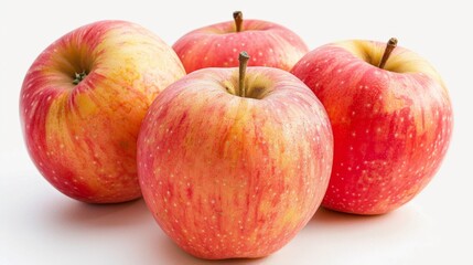 Fresh Red Apples Isolated on White Background. Apples of the variety Cameo