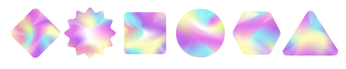 Holographic sticker set different shape