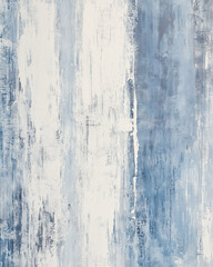 Obraz premium Rustic Textured Wall with Color-Washed Technique in Winter Wonderland Palette: Snowy Blue, Icy Silver, and Crystal White