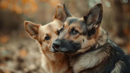 Obraz premium Cute Dogs Playing: Capturing Joyful Moments, Energy, and Fun in Playful Peta 