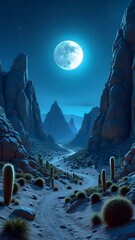 Spaceship and moon.Mobile Wallpaper. 