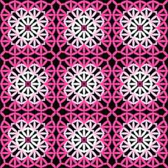 Pattern with crochet granny square with flowers wallpaper handmade decorative art design print	