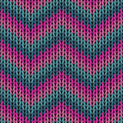 Fototapeta premium Knitted background pattern wallpaper knitting decorative print handmade textile knitting handiwork