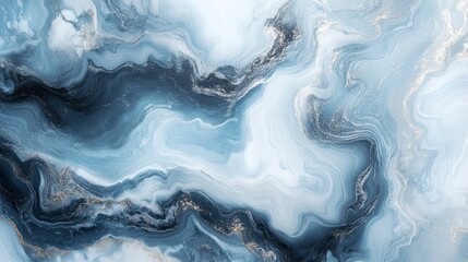 Obraz premium A marble texture with swirls of light blue and gray, creating a calming, modern aesthetic