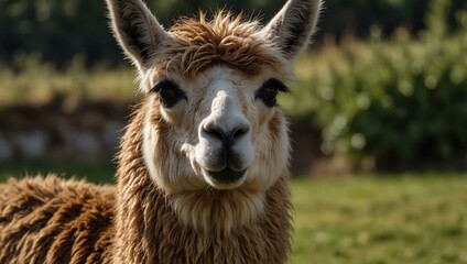 Obraz premium Llama gazing at the camera.
