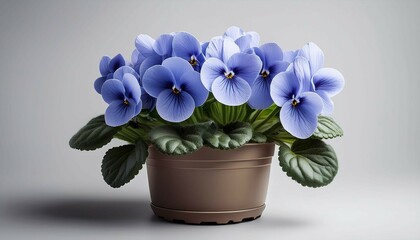 View of Plant with flowers on plain background