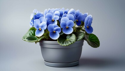View of Plant with flowers on plain background