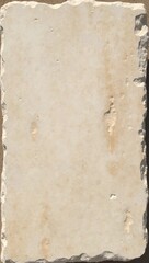 Rustic creamy travertine slab with porous texture and beige white bands