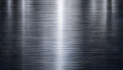 High-quality photograph of a brushed metal texture, showcasing fine lines and subtle reflections. Ideal for industrial design projects or backgrounds in presentations examining metallic elements.
