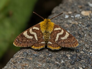 Fototapeta premium Olive-brown moth (Pyrausta despicata).