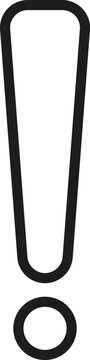 recommend clip art: Exclamation mark icon. Exclamation point. Vector. Line style.