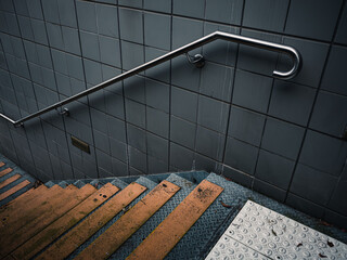 Staircase with handrail