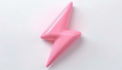 Stylized Pink Lightning Bolt Design