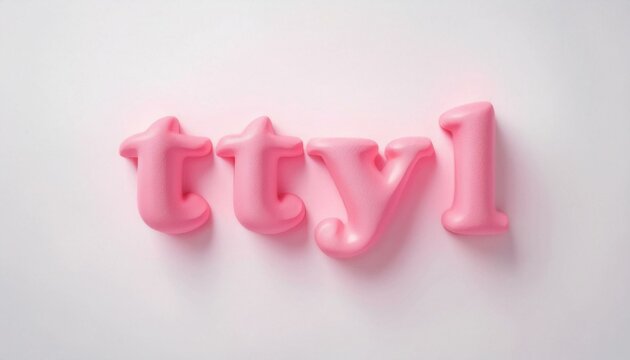 Playful Pink Foam Letters 'ttyl'
