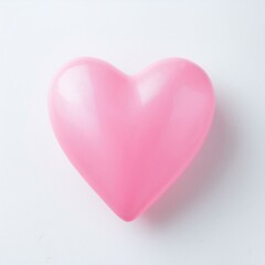 Obraz premium Glossy Pink Heart-Shaped Object