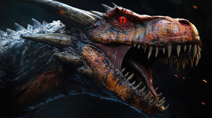 Sea Creature Beast. A Conceptual Image of a Ferocious Sea Monster