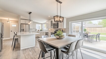 Modern Kitchen with Open Layout and Elegant Design