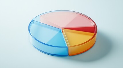Obraz premium Colorful Pie Chart with Transparent Sections